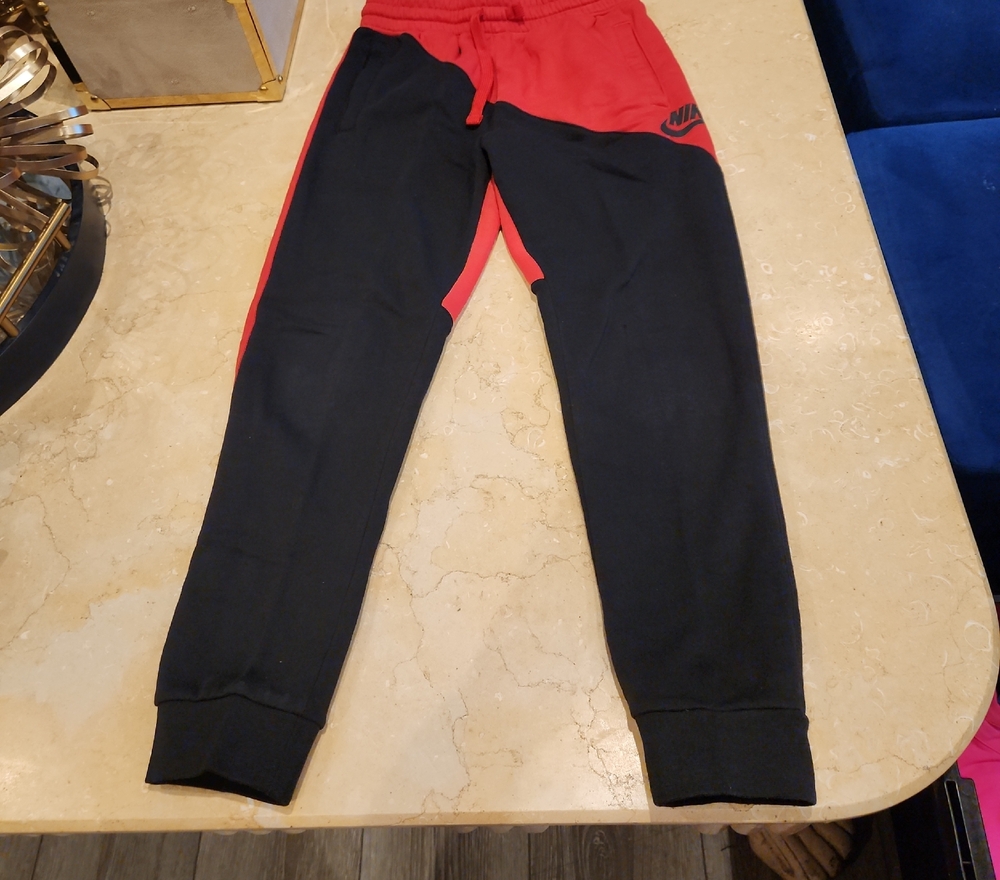 Nike Black and Red Kids Jogger Pants